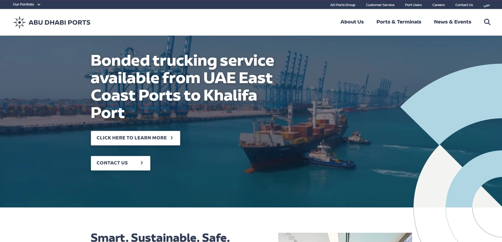 AD Ports Group ports and logistics corporate website