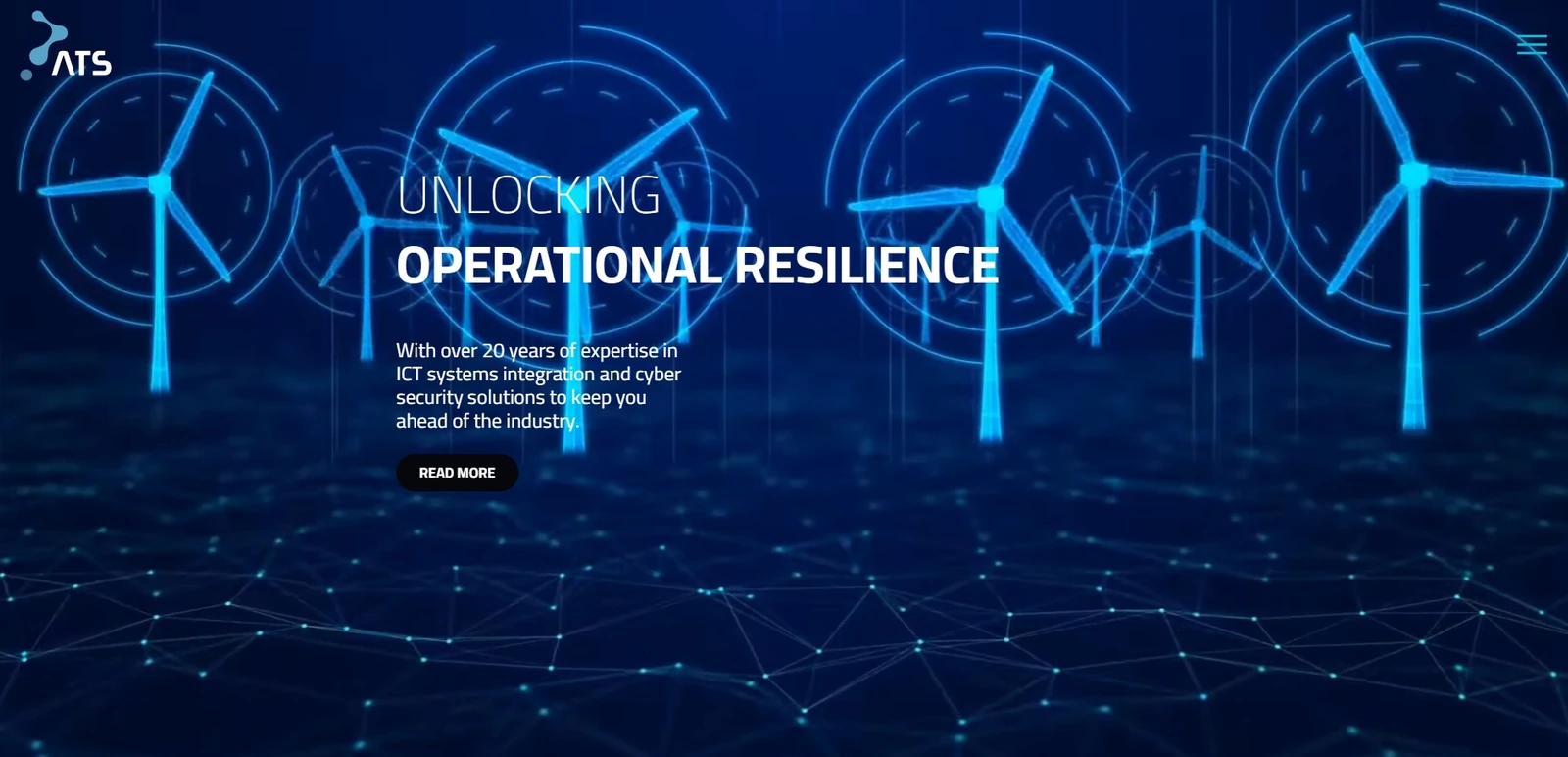 ATS ICT and cybersecurity corporate website design